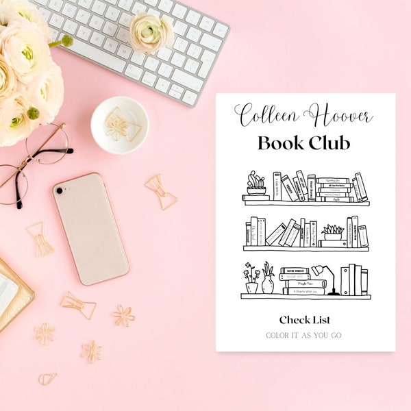 Colleen Hoover Reading List, Digital Download, It Ends With Us, Coloring Book, Adult Coloring Page, COHO lovers, COHO gifts, Verity,