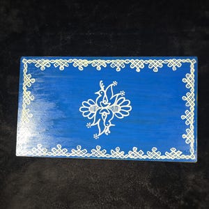 Kolam Holz (34 x 20 cm)Bodenhocker(Peeta) mit 2 Untersetzern(13×13 cm) Pooja Chowki/ PoojaRoomDecor FestivalDecor_pooja Chowki