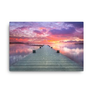 Sonnenuntergang-Pier
