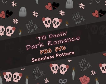 Tot de dood schattig Goth donkere humor met schedel kaars bloem grafsteen illustraties. PNG, SVG digitale download ontwerp voor commercieel gebruik