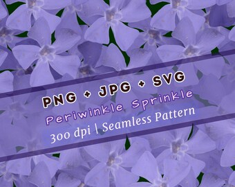 Diseño de patrón sin costuras realista de flores de color púrpura bígaro, PNG SVG JPG