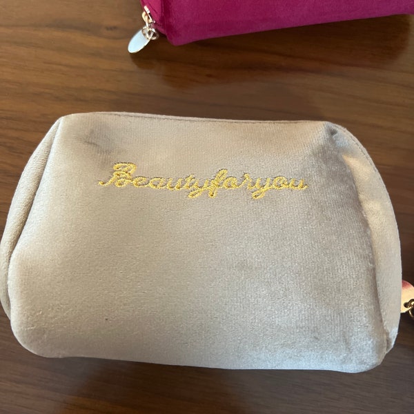 Velvet make up bag