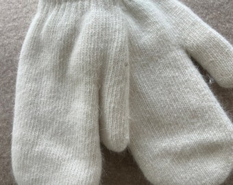 Cashmere gloves ( mittens ) winter white ideal Christmas gift secret santa