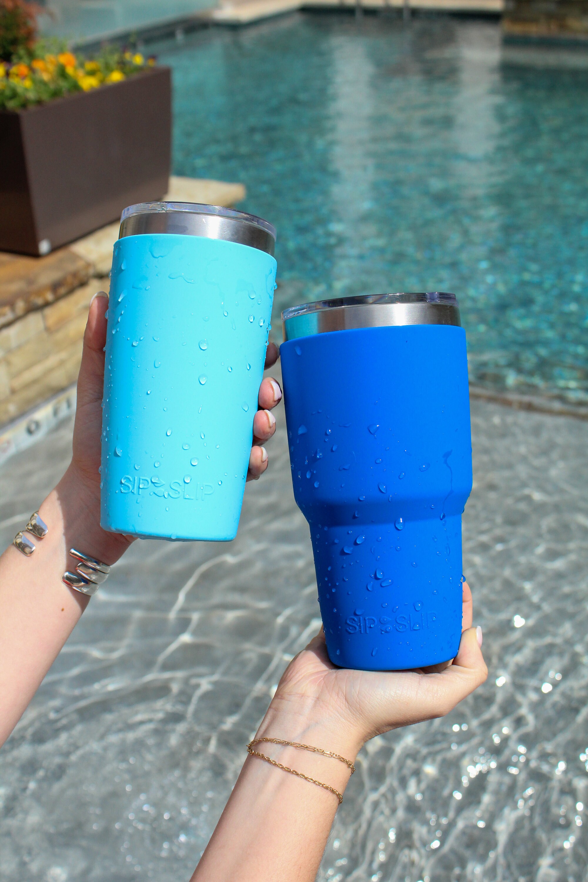 Silicone Tumbler Sleeve - Fits 20oz & 30oz Yeti, RTIC, Ozark Trail Cups, Personalized Insulated Cozy (Faith Hope Love Design)