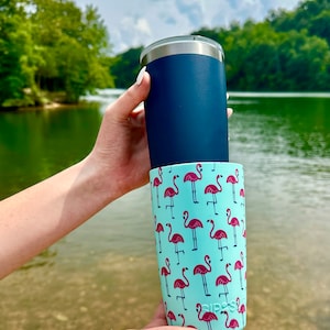 Personalized Yeti Tumbler Sleeve/cover for 20oz or 30oz// Covers Yeti, RTIC,  Ozark Trail, and Magellan Tumblers/cups // Houndstooth 