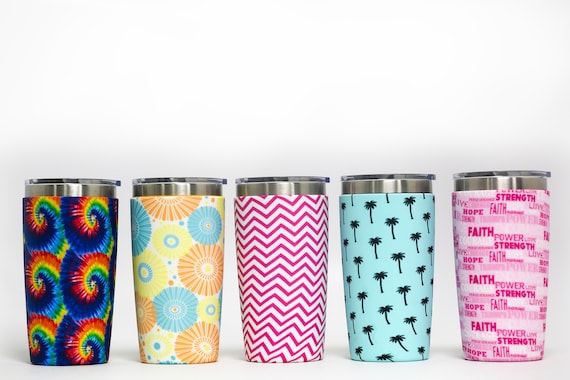 Personalized Yeti Tumbler Sleeve/cover for 20oz or 30oz// Covers Yeti,  RTIC, Ozark Trail, and Magellan Tumblers/cups// Island Life 