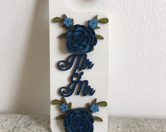Mr and Mr wedding door sign, do not disturb gift , wooden painted honeymoon sign, Mr and Mr wedding day gift, groom gift