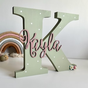 Nursery letters - Wooden letter - Nursery decor - New baby gift - Personalised gift - New baby girl - New baby boy