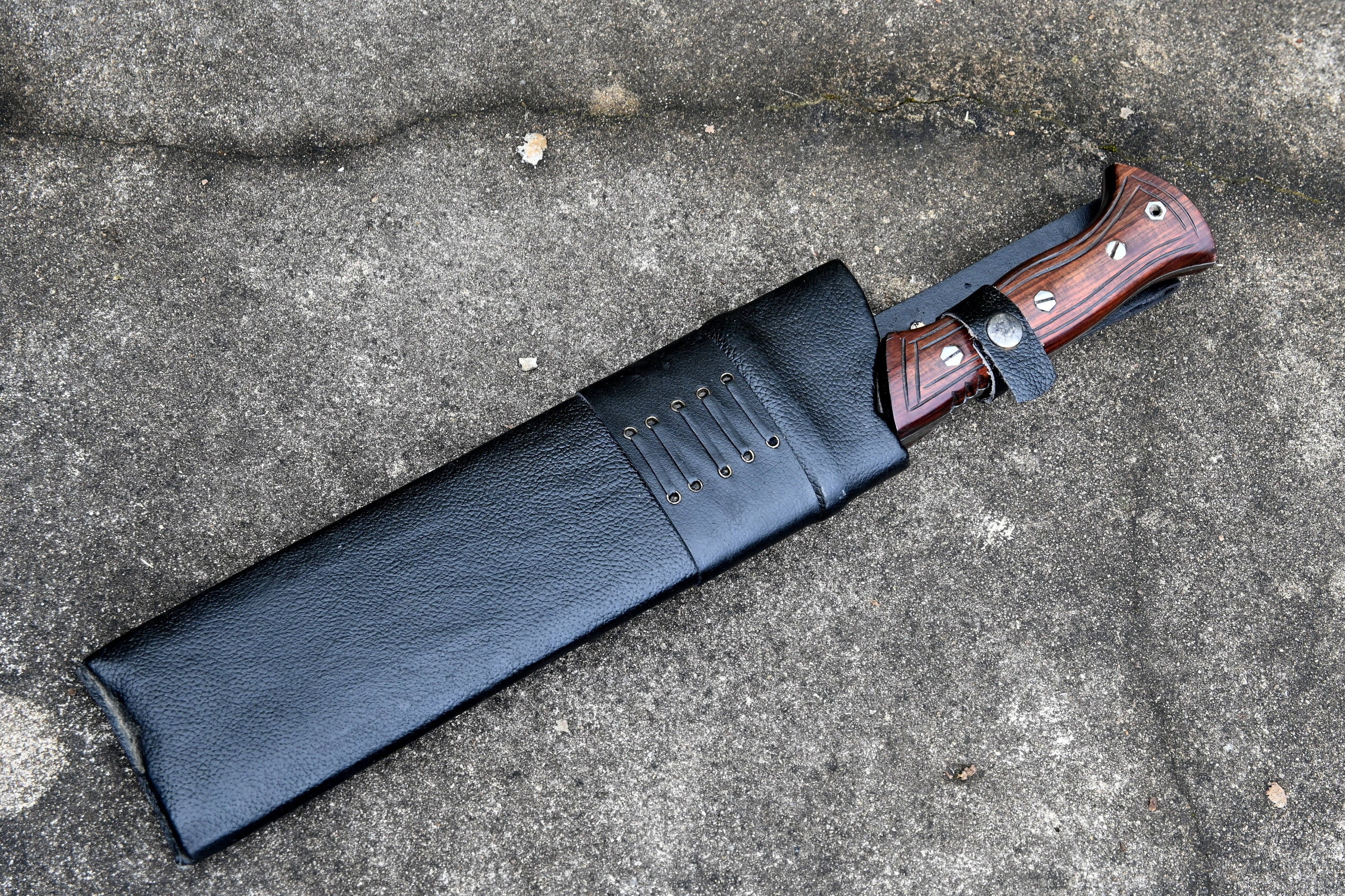 Hand forged chopper large “Tirex”. made from Russia survival handmade  hunting knife – Knives & Accessories