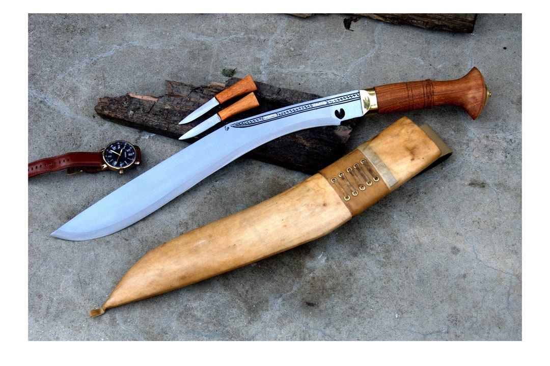 16 Inches Long Blade Kukri Swordkhukuri Macheteheat Treated Leaf