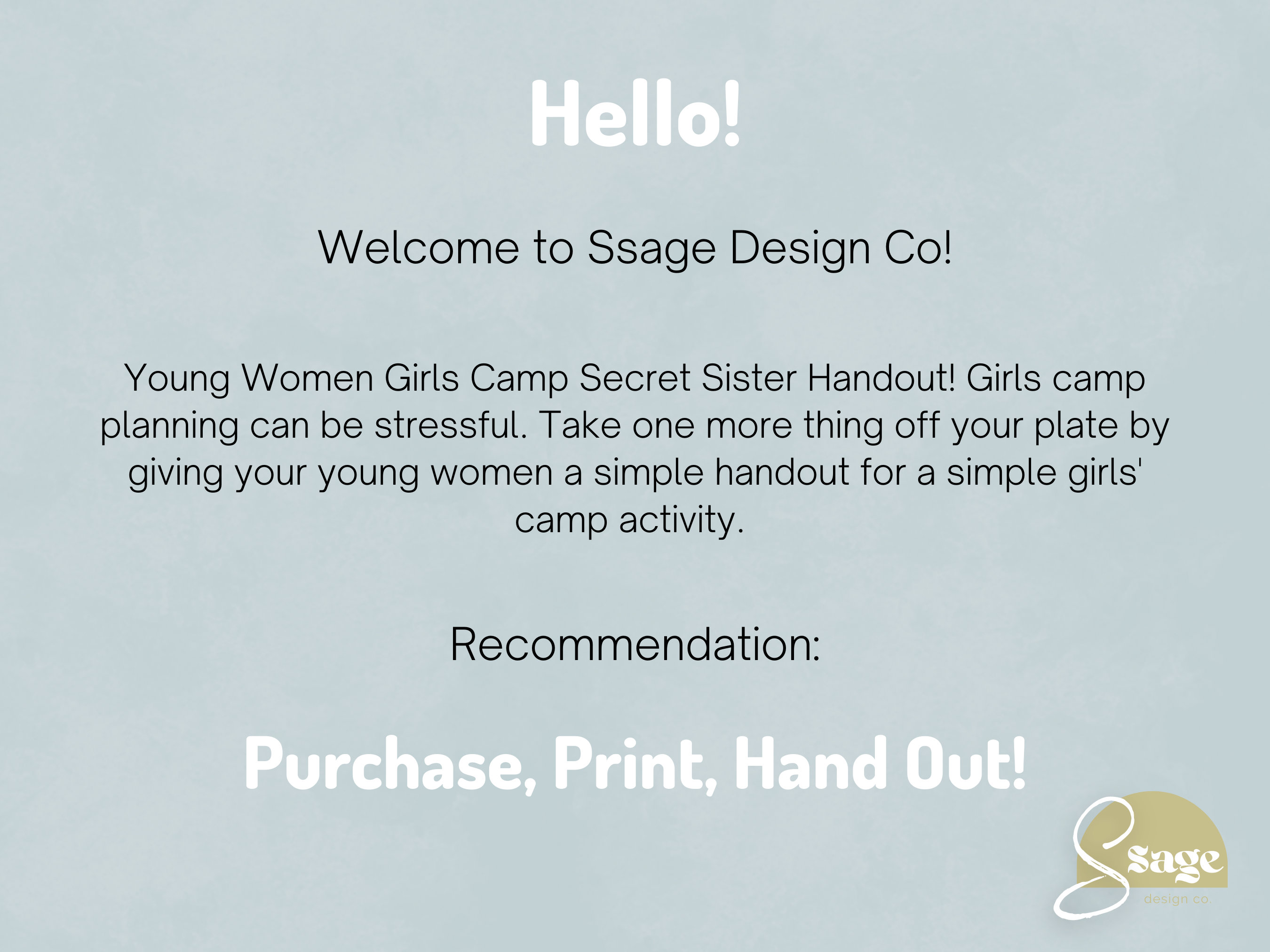 Secret Sister Girls Camp Questionnaire | YW Girls Camp | YW Activity | LDS Girls Camp | Secret ...
