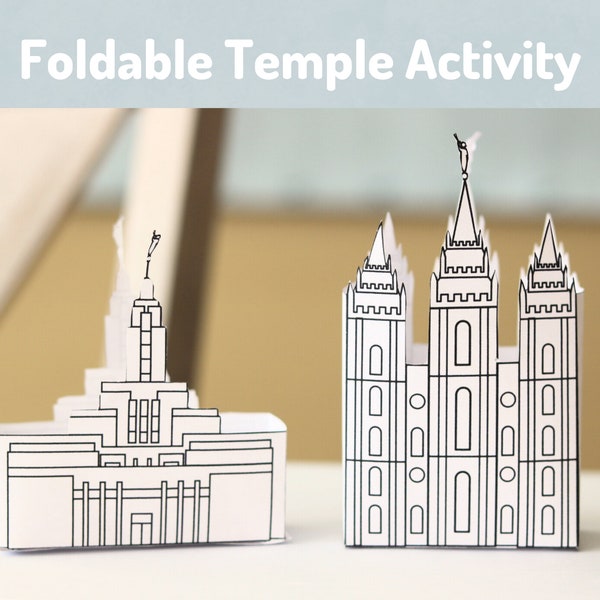 LDS Temple Cutout Activity | Build a Temple | Primary Activity | LDS Activity Days | Temple Lesson Kids | Temple Activity | FHE Temples