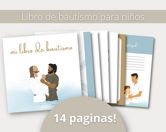 Libro de bautismo para niños de 8 años | Páginas, lecciones y actividades de bautismo de los Santos de los Últimos Días | Niños de primaria