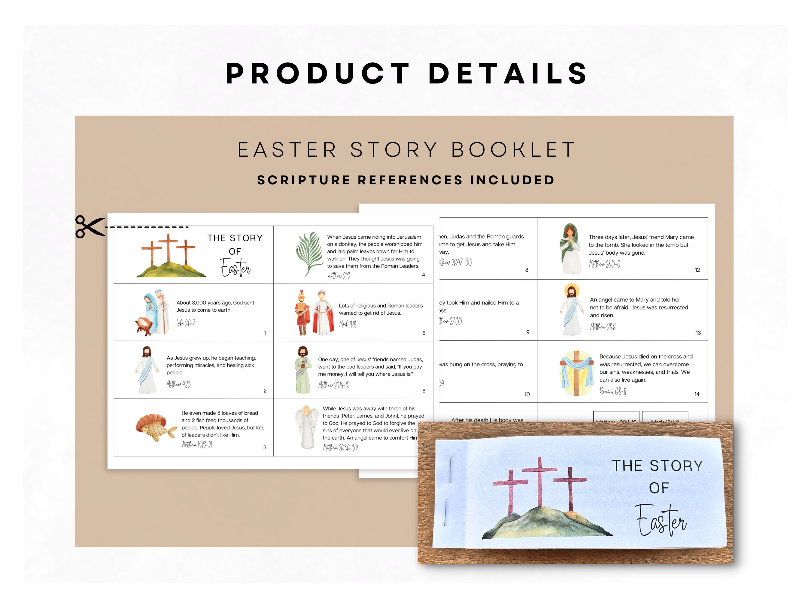 Easter Story Cards Digital Download | Easter Story for Kids | Easter ...