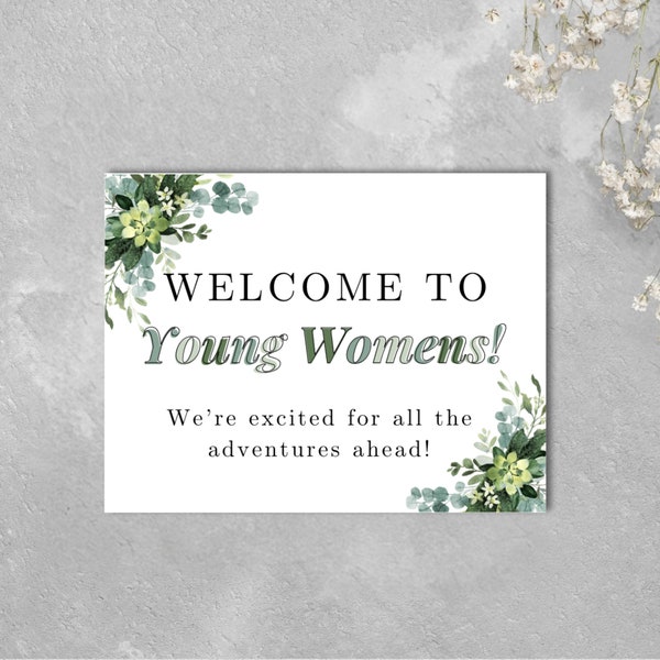 Welcome to Young Womens Handout | *NOT a Sticker* | Digital Download | Goodie Bag Young Womens | LDS Beehives | New Youn Women Gift | LDS |