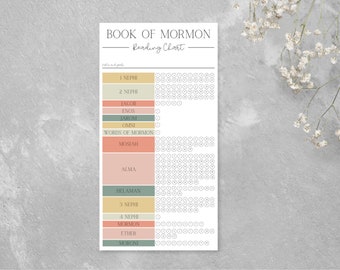 Book of Mormon Reading Chart Handout | Come Follow Me 2024 | Come Follow Me | LDS BofM Come Follow Me Reading Chart | Book of Mormon 365