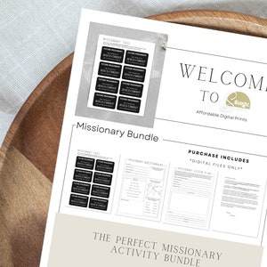 LDS Mini Mission Bundle | LDS Missionary Name Tags | LDS Mission Call Youth Activity | Missionary Church Lesson | Missionary Lesson Youth |