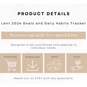 40 Days of Lent Goal Tracker 2026 | Daily Lent | Lenten Planner | 40 ...