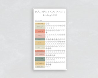 D&C Reading Handout | Come Follow Me 2025 | LDS Doctrine and Covenants | Scripture Study | Doctrine and Covenants Reading Chart | Study