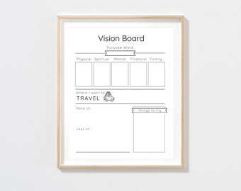 2023 Vision Board | Tore Board | Digitaler Download Vision Board | | New Years Resolution Print | Täglicher Gewohnheits-Tracker | Zielvereinbarung | Tore