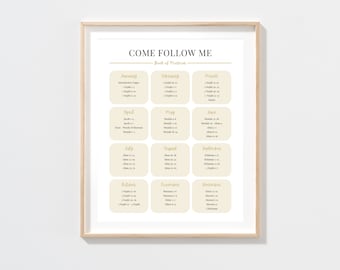 Come Follow Me Book of Mormon Reading Schedule | Come Follow Me 2024 | Come Follow Me | LDS BofM Come Follow Me Reading Chart | Poster