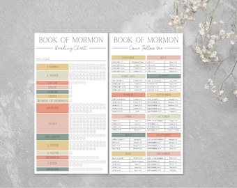 Komm und folge mir Buch Mormon Leseplan und Schautafel Handout| Komm und folge mir 2024 | Komm und folge mir | HLT BofM | Jugend Handout | 2024