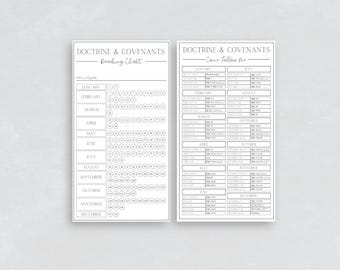 D&C and CFM Reading Handout Boho | Come Follow Me 2025 | LDS Doctrine and Covenants | Scripture Study | Handout | Reading Guide