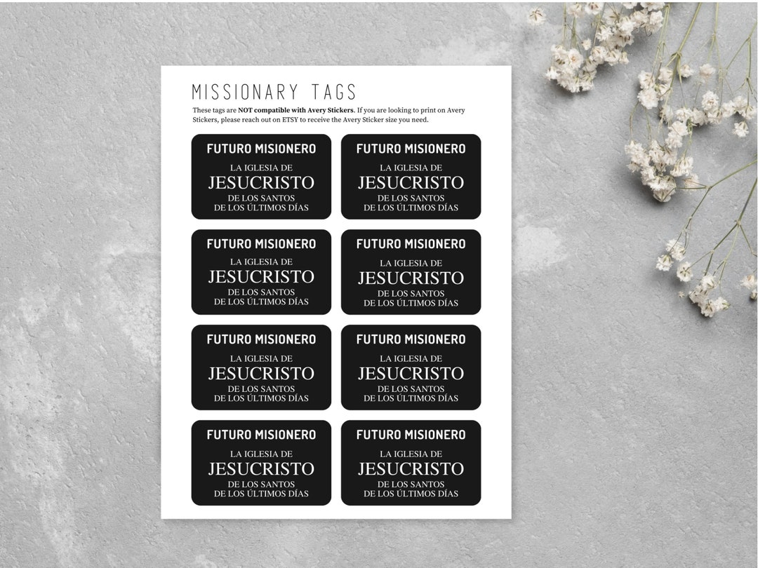 Spanish Missionary Tag | Missionary Name Tag PDF | LDS Missionary Kids ...