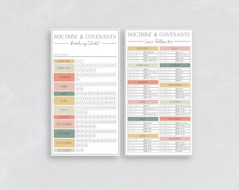 D&C and CFM Reading Handout Boho | Come Follow Me 2025 | LDS Doctrine and Covenants | Scripture Study | Handout | Reading Guide