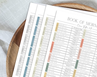 Come Follow Me Book of Mormon Reading Schedule Packet | Come Follow Me 2024 | Come Follow Me | LDS BofM Come Follow Me Reading Chart |