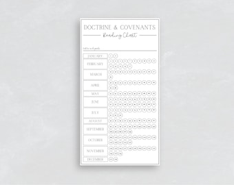 D&C Reading Handout | Come Follow Me 2025 | LDS Doctrine and Covenants | Scripture Study | Doctrine and Covenants Reading Chart | Study