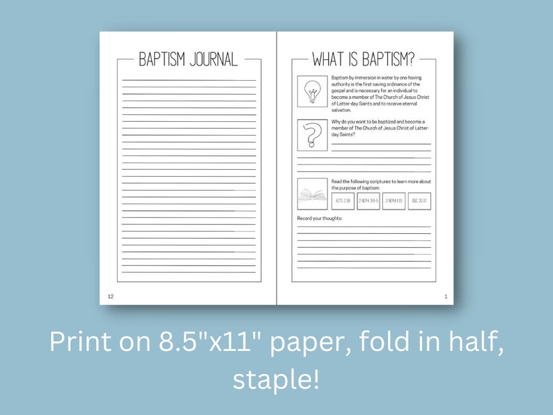 Baptism Activity Book | Black&amp;white Baptism Booklet | Great to Be 8 ...