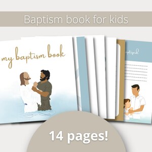 Baptism Activity Book for 8 year olds | Latter Day Saint baptism journal pages, lessons, and activities | Primary children