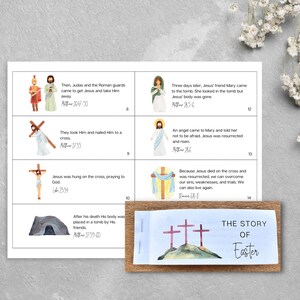 Ostergeschichtenkarten Digitaler Download | Ostergeschichte für Kinder | Oster christliche Aktivität Heft | Kinder Ostergeschichte | Ostern DIY Kinder |