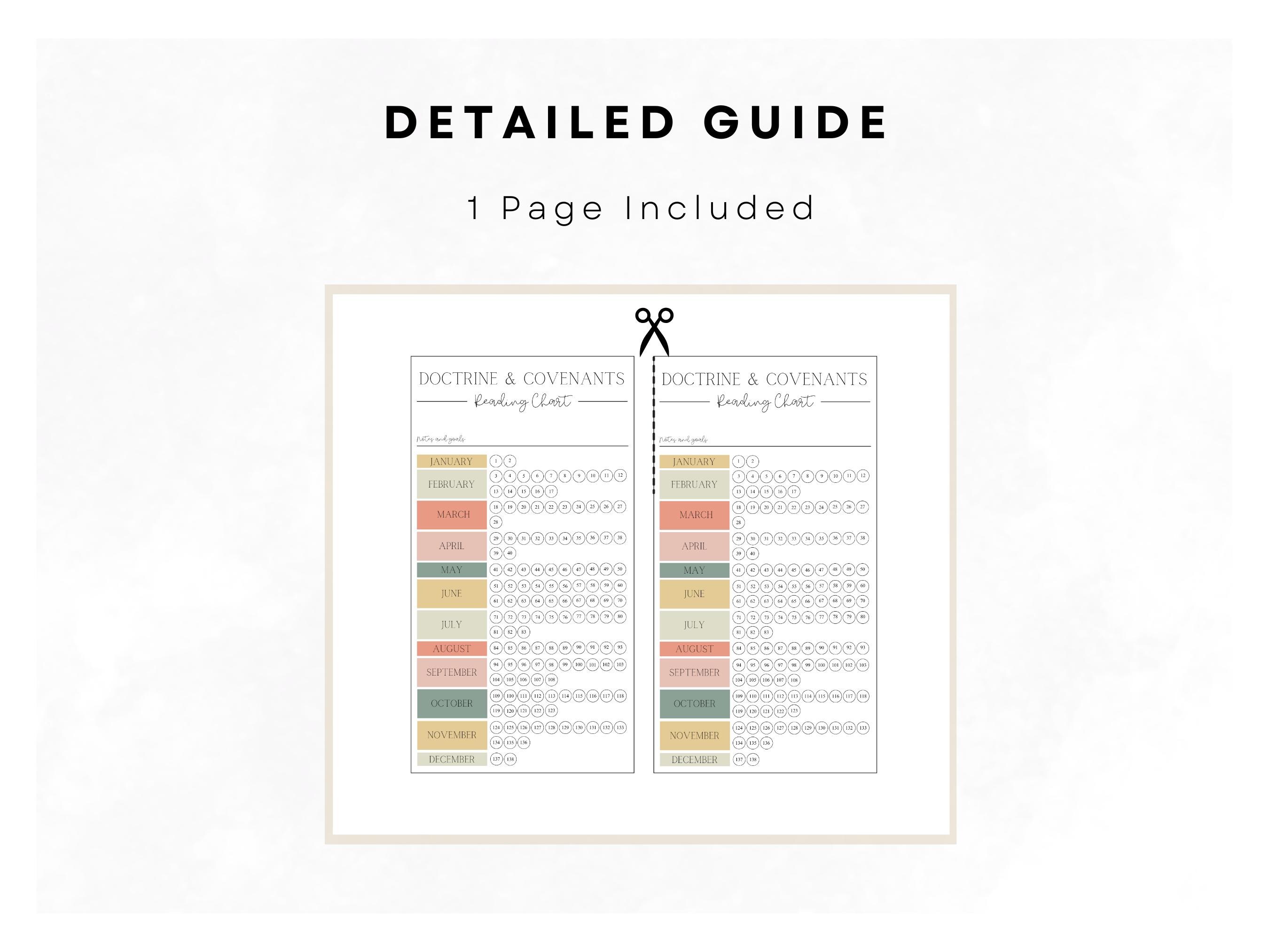 D&C Reading Handout | Come Follow Me 2025 | LDS Doctrine and Covenants ...