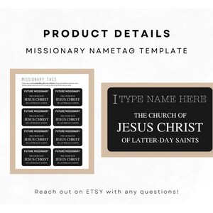 LDS Missionary Tag Template PDF Future Missionary Missionary Name LDS Missionary Tag Template PDF Future Missionary Missionary Name