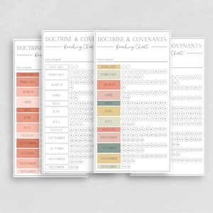 D&C Reading Handout Variety Pack | Come Follow Me 2025 | LDS Doctrine and Covenants | Scripture Study | Doctrine and Covenants Reading Chart