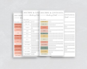D&C Reading Handout Variety Pack | Come Follow Me 2025 | LDS Doctrine and Covenants | Scripture Study | Doctrine and Covenants Reading Chart
