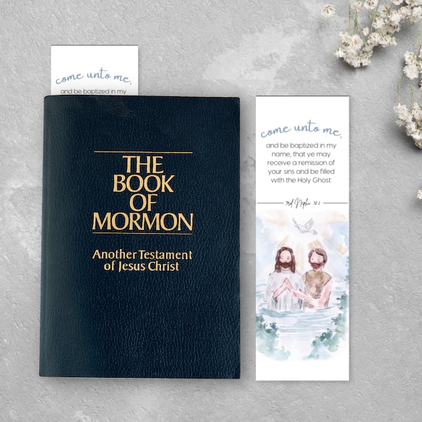 LDS Baptism Bookmark | Primary Children handout | 8 years old baptism gift | Primary lesson handout | Activity Days LDS | Baptism Handout