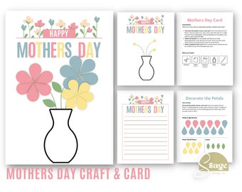 Mothers Day Activity for Kids | Digital Download | PDF | Mothers Day Cards DIY | Mothers Day Gift Ideas from Kids | LDS Activity Days |