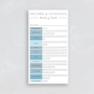 D&C Reading Handout | Come Follow Me 2025 | LDS Doctrine and Covenants | Scripture Study | Doctrine and Covenants Reading Chart | Study