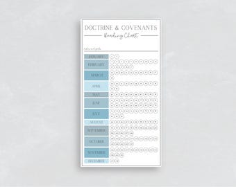 D&C Reading Handout | Come Follow Me 2025 | LDS Doctrine and Covenants | Scripture Study | Doctrine and Covenants Reading Chart | Study