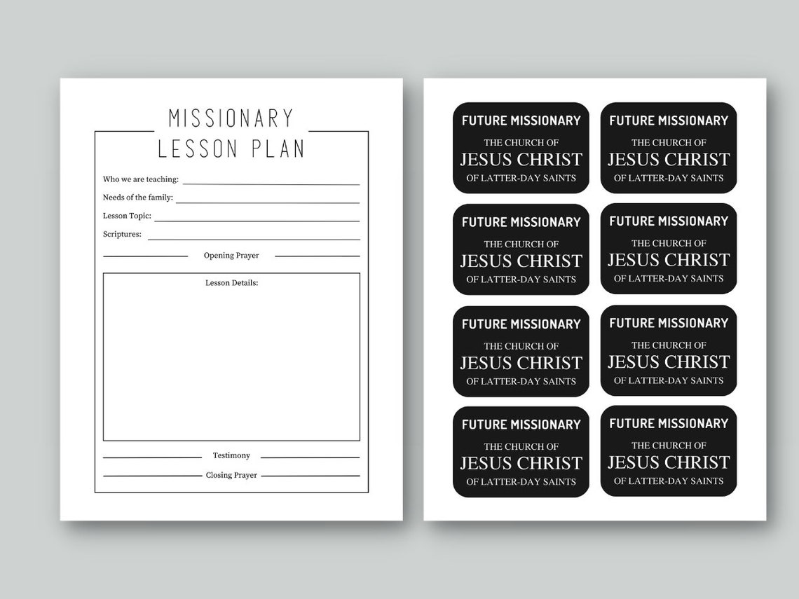 LDS Mini Mission Bundle LDS Missionary Name Tags LDS Etsy