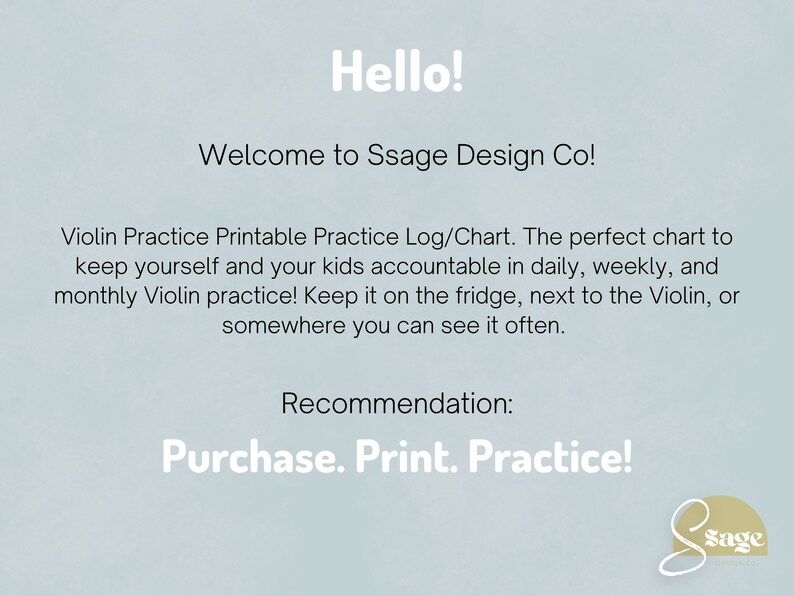 Violin Practice Chart Violin Practice for Kids Violin - Etsy