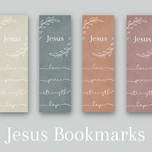 Jesus Lesezeichen Digitaler Download | 4 Optionen | Lesezeichen für die Bibelarbeit | Jesus Handout | Oster Lesezeichen | Ostern | Fastenzeit | HLT Lesezeichen