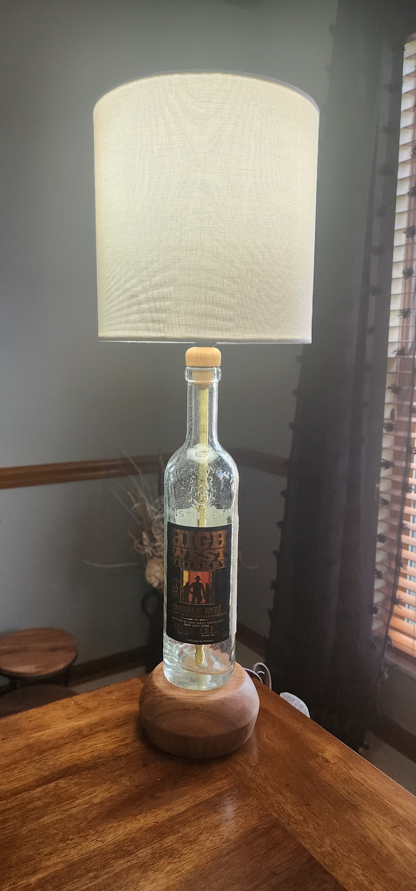 HIGH WEST Double Rye Whiskey Bottle Lamp - Etsy