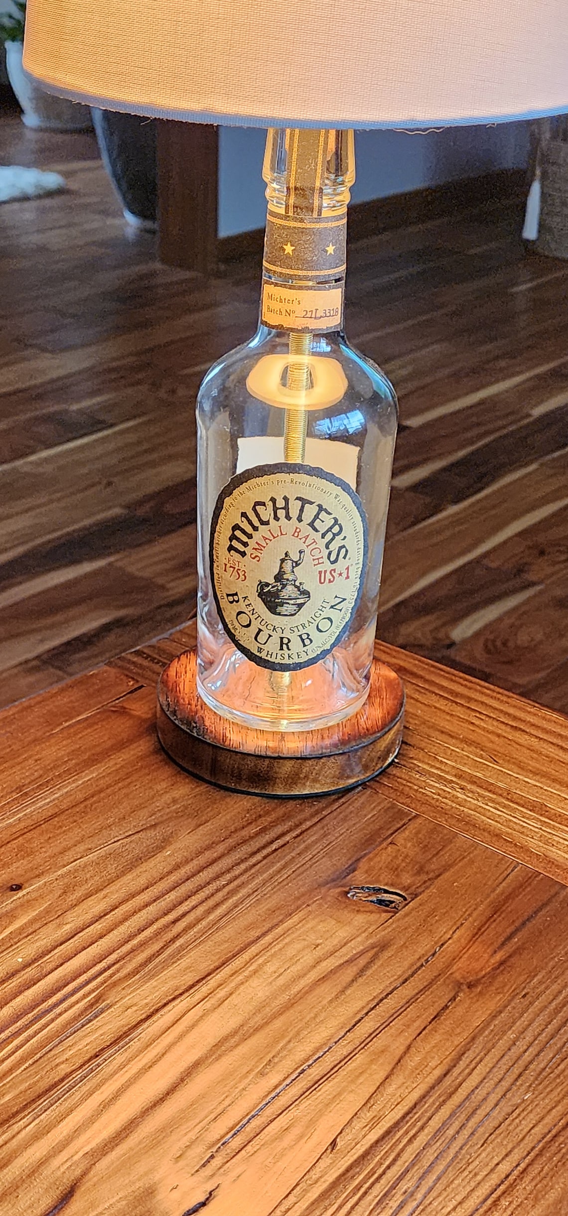 MICHTER'S BOURBON Whiskey Bottle Lamp - Etsy