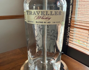 TRAVELERS WHISKEY Bottle Lamp