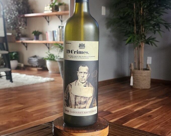 19 Crimes Wine Bottle Lamp. Etsy