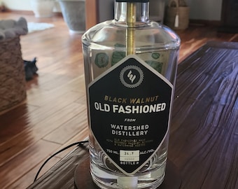 Watershed Distillery Black Walnut Old Fashioned Bottle Lamp.